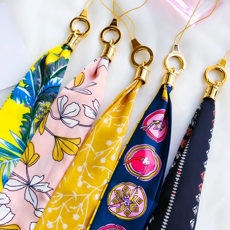 Neck Strap Phone Lanyard For ID Card Gym Mobile Phone Straps USB Badge Holder DIY Hang Rope Keychain Silk Lanyards Accessories