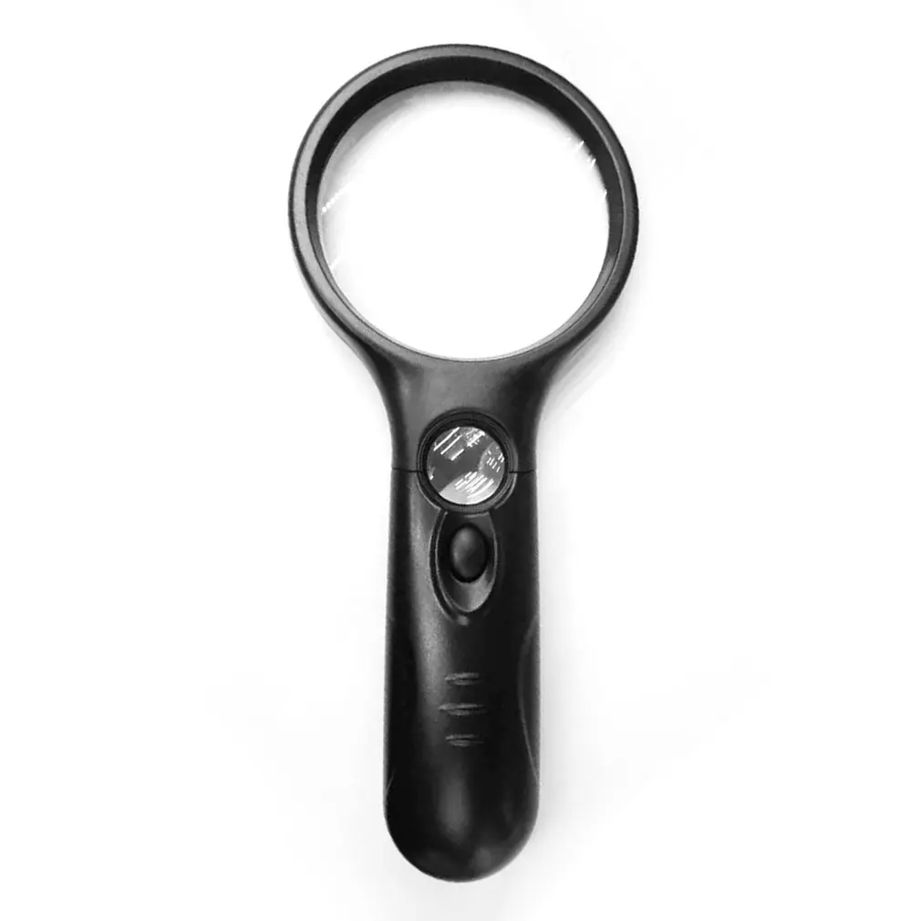 

Handheld 3X 45X Illuminated Magnifier 3 LED High Quality ABS Body Microscope Reading Magnifying Glass Aid for Seniors loupe