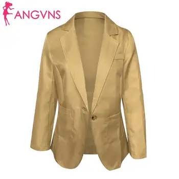 

Women Fashion Long Sleeve Lapel Neck Slim Solid Casual Suit Autumn Solid Blazer Casual