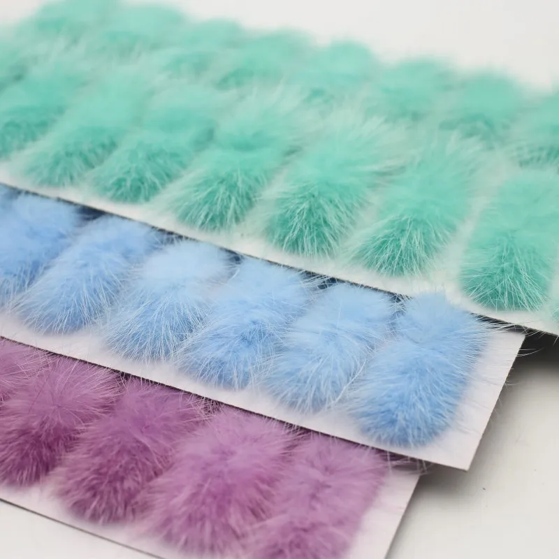 5pcs Bowknot Mink Hair Fur Pompom Wedding Party Decor DIY Handmade Headdress Clothing Hats craft supplies pom poms craft supplies