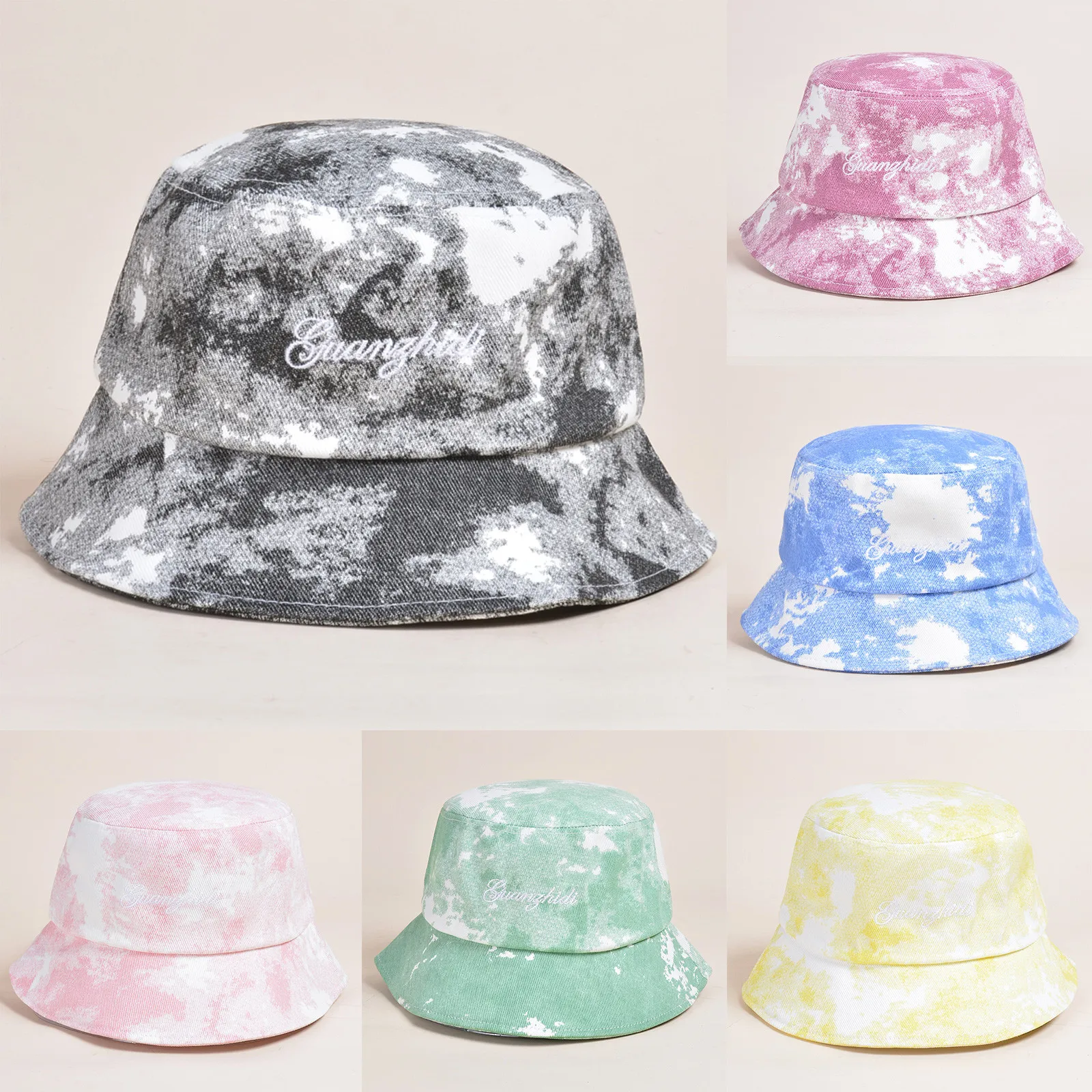 Tie-Dye Hat Bucket Hat Unisex Bob Caps 