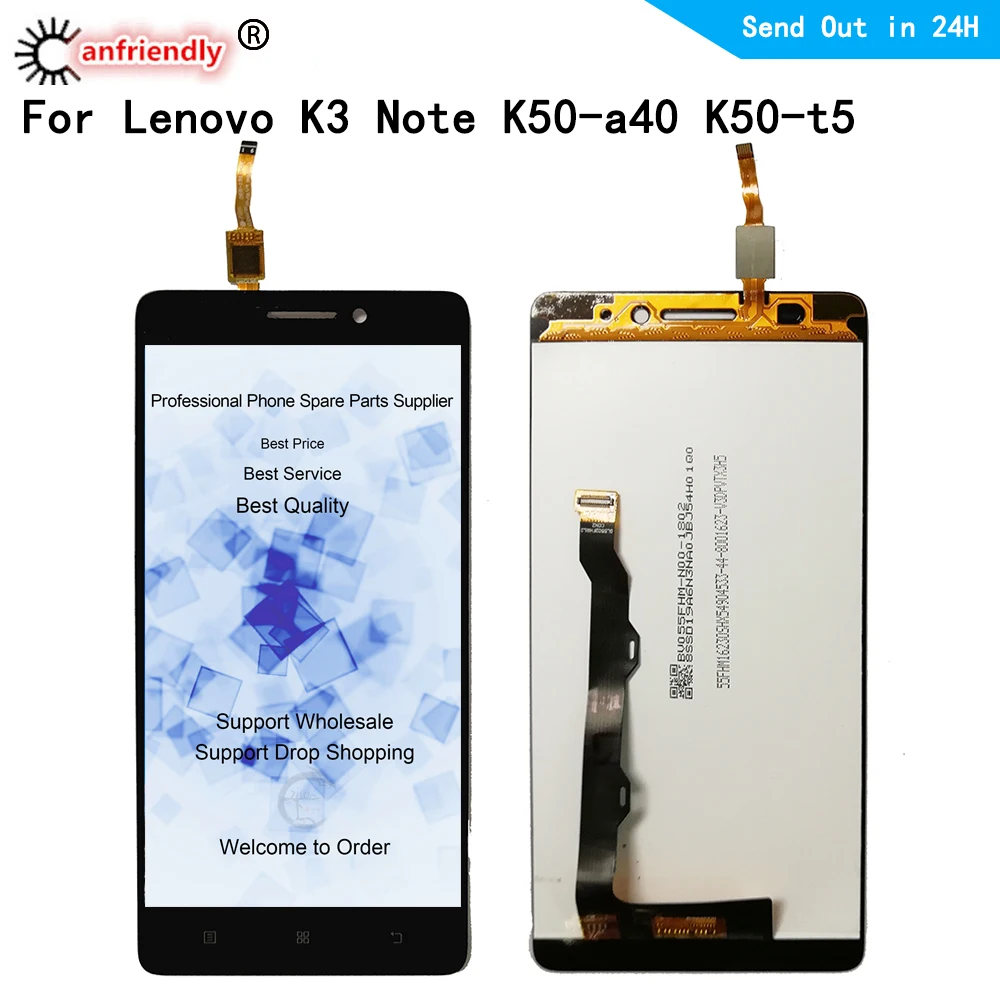 Для lenovo K3 Note K50 a40 t5 ЖК дисплей + сенсорный экран сменный дигитайзер с рамкой в