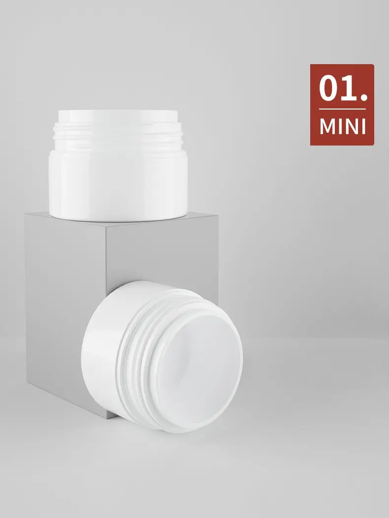 12 шт./лот, белая банка для крема, пластиковый контейнер, упаковка для косметики 15 г и 30 г