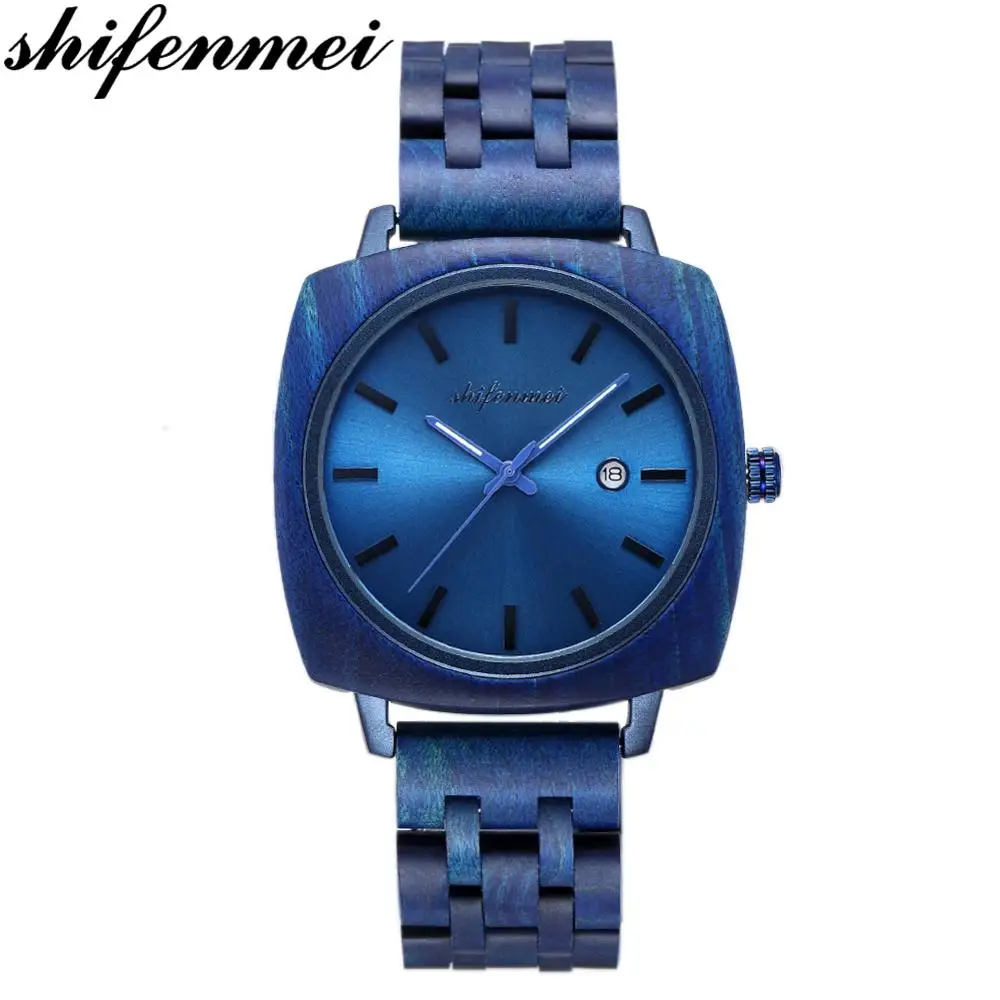 

Shifenmei Wood Mens Watches Top Brand Luxury Men Sport Watch Men's Quartz Clock Man Casual Military Wristwatch relogio masculino