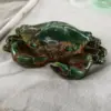 China's Old Jade Carved green Jade Crab 1