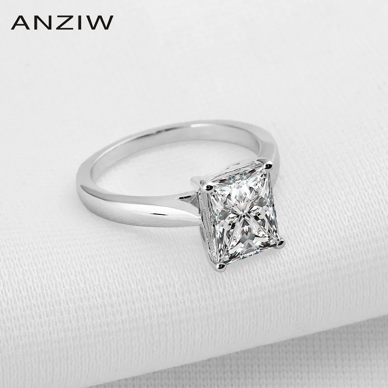 Женское кольцо из серебра с прямоугольной огранкой|band ring|jewelry ringsengagement ring |