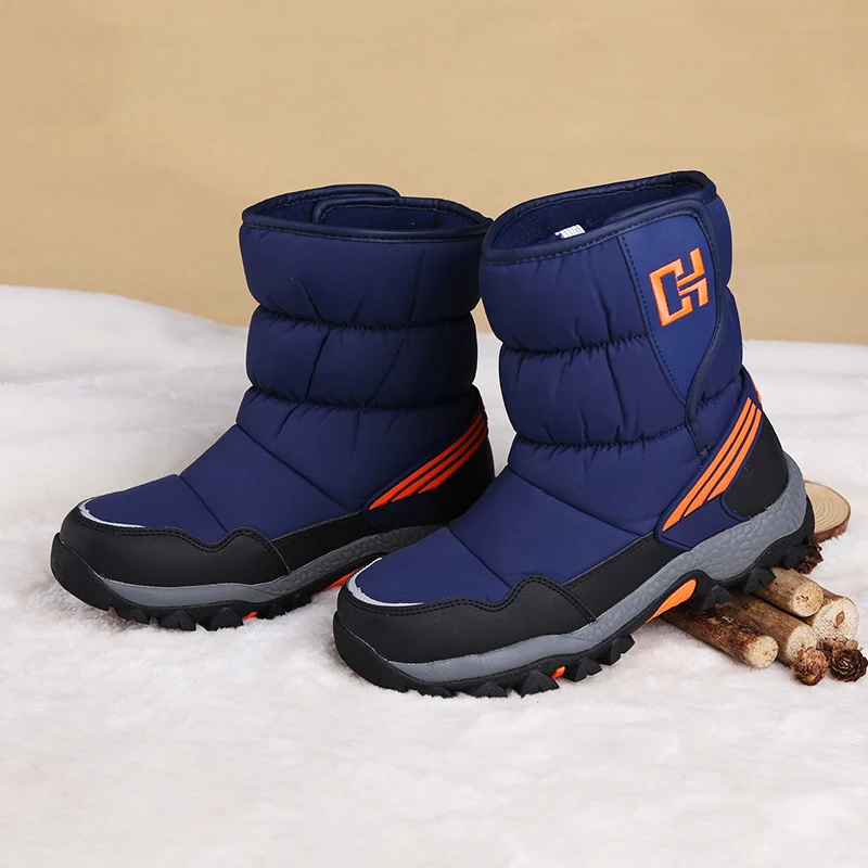 Новые зимние сапоги, обувь для девочек, зимние сапоги, модная плюшевая детская обувь, водонепроницаемая Студенческая спортивная обувь, детские сапоги