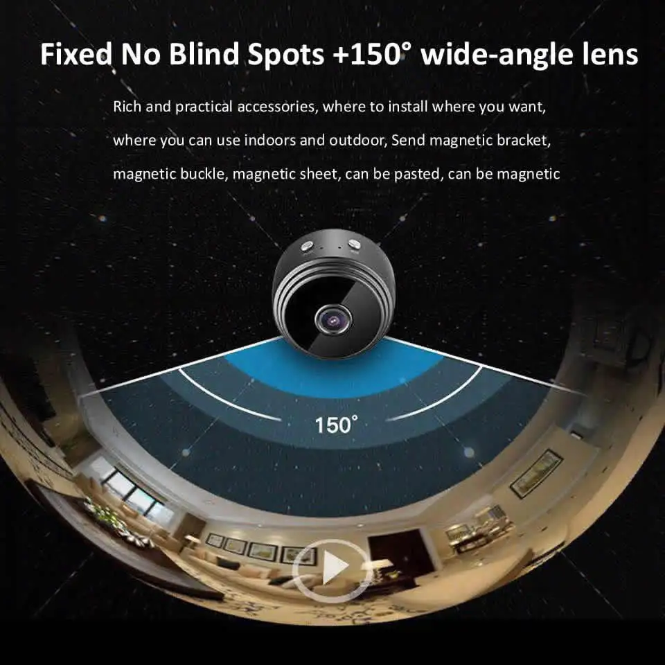 

Mini WiFi Camera 1080P HD Wireless IP P2P Camera Small Micro Cam Motion Detection Night Vision Home Monitor Security Camcorders