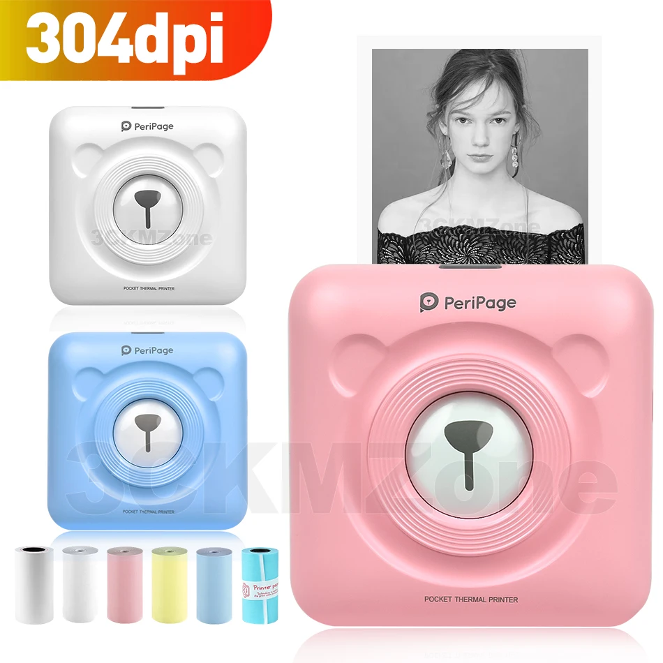 Bijgewerkt Peripage Photo Printer 304Dpi Mini Bluetooth Wireless Pocket Printer Thermisch Papier Printer Handheld 58Mm Thermische Printer