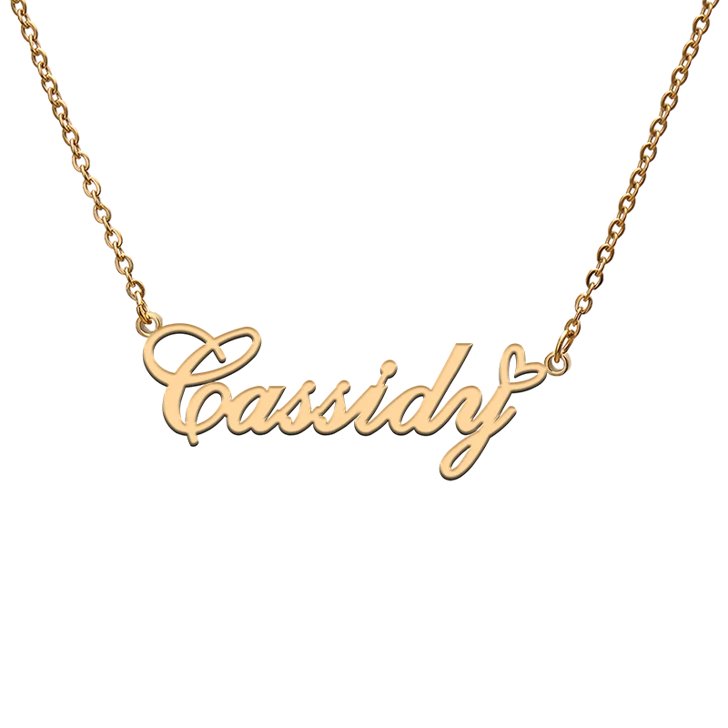 

God with Love Heart Personalized Character Necklace with Name Cassidy for Best Friend Jewelry Gift