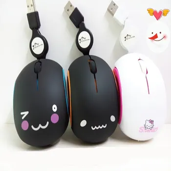 

2020 Hot sale Gaming Computer Mouse Small Cute Girl Mini Mouse Cartoon Mouse USB Creative Wired Laptop Silent Mouse for Macbook