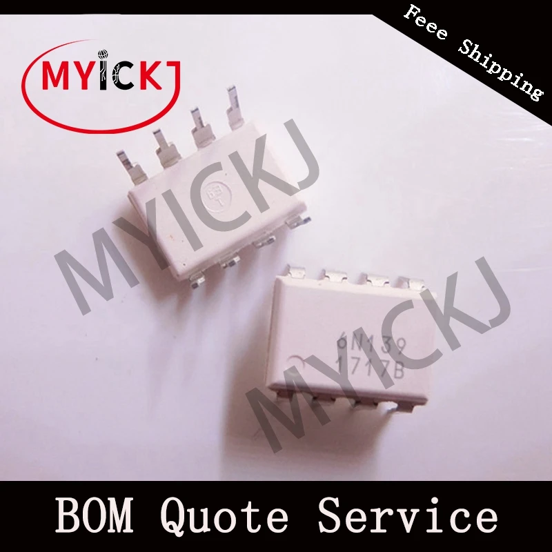 10 шт. 6N139 DIP IRED& PHOTO IC(циклический драйвер, низковходный линейный приемник, логический интерфейс COMS) микросхема DIP8