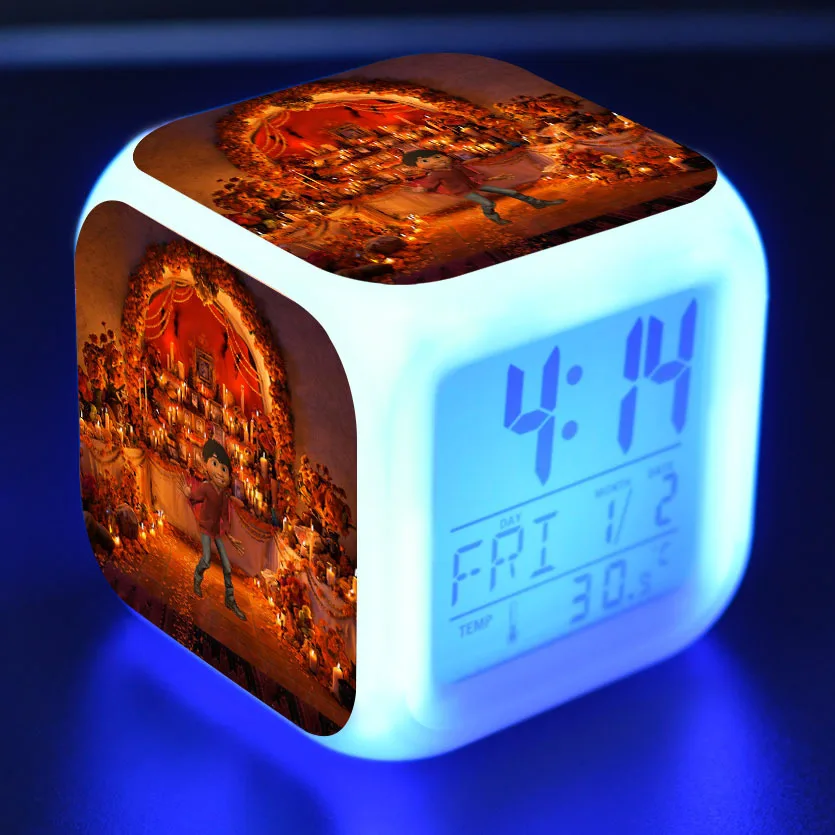 Мультяшный будильник для мальчиков детские игрушки Led reloj будильник, цифровой Электронные часы с будильником Пробуждение свет стол reveil wekker - Цвет: 24
