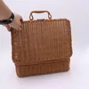 Vintage Rattan Woven Storage Case Makeup Holder Suitcase Sundries Organizer Box Makeup Storage Saving Space Comestics Box 5