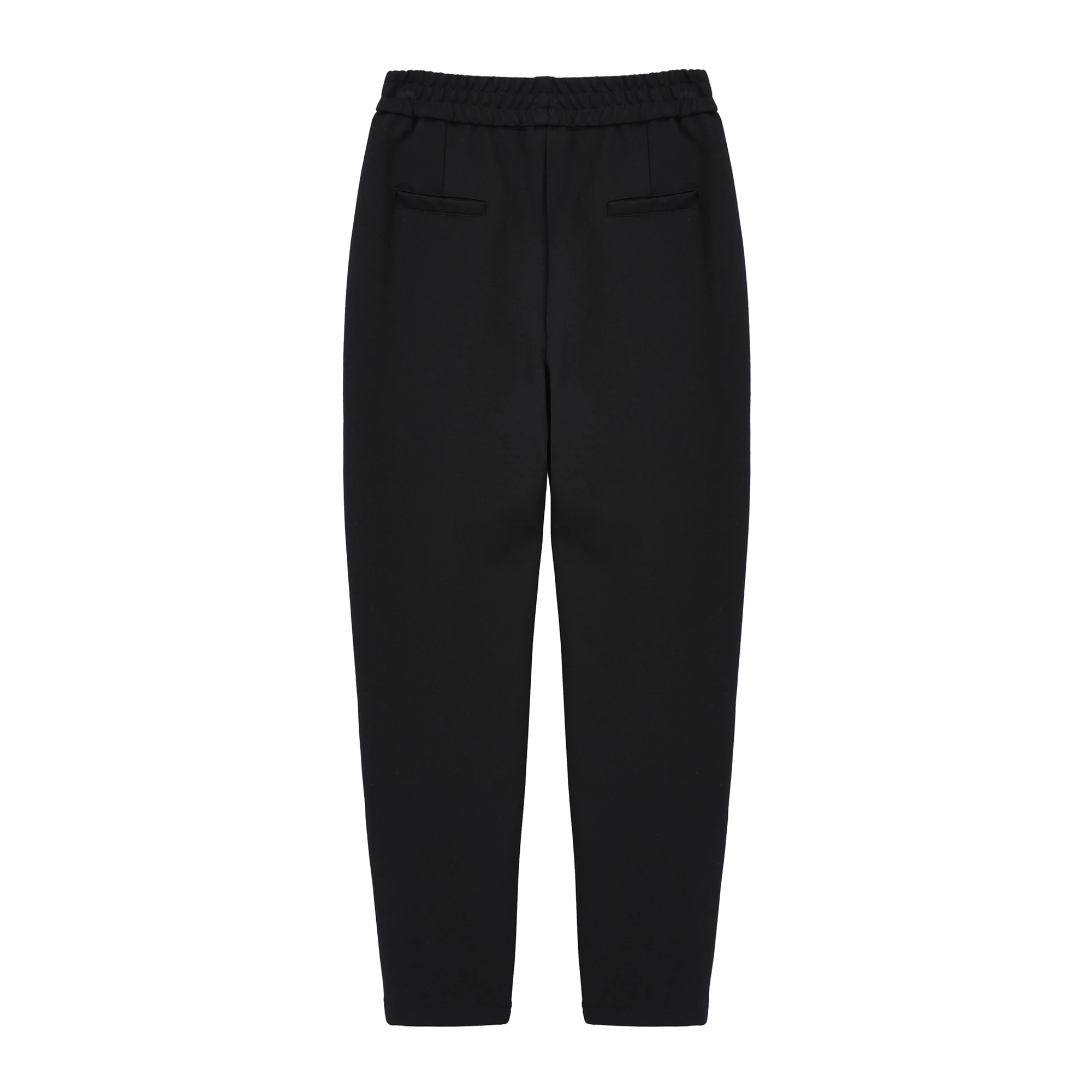 YITAI LIUSU Women's pants classic elastic waistline, side seam stripe, sports and leisure versatile ladies cropped trousers