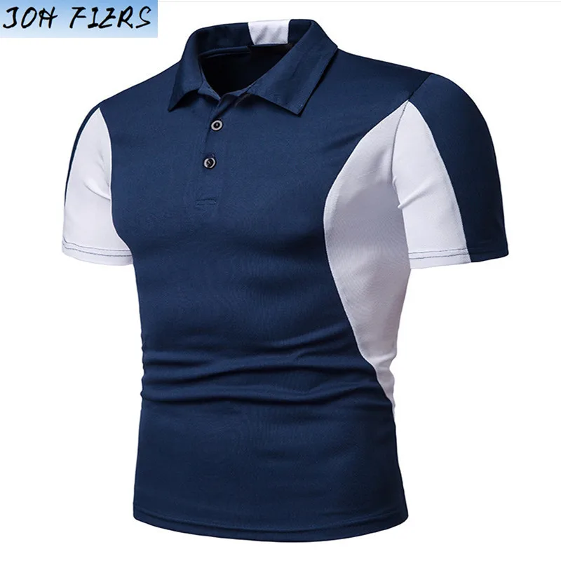 Мужские рубашки поло, новинка, повседневные брендовые летние мужские топы из полиэстера, рубашки поло с коротким рукавом, мужские топы, Прямая поставка