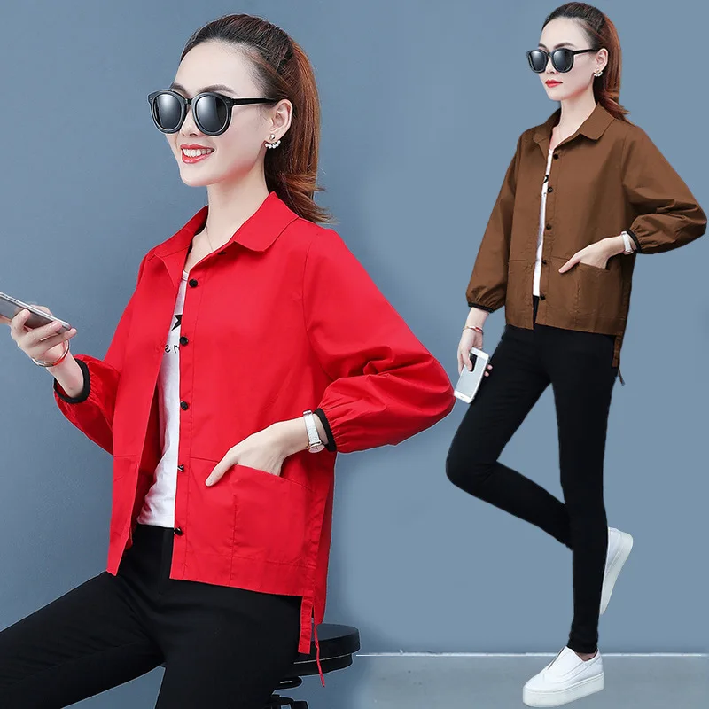 

Jacket Women's 2019 Autumn New Style Elegant Women's Korean-style Loose-Fit Versitile Fashion Casual Thin Fitted with yi infloor