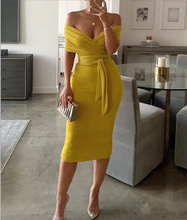 

Deep V belt noble Fall Winter Off Shoulder Velvet Dress Slash-Neck Slim Tight Women Sexy Party Elegant Dress Pink Red Vestidos