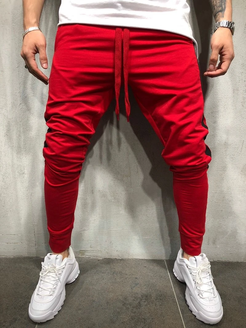 April MOMO informales para hombre, ropa deportiva para Fitness, pantalones de chándal ajustados, color negro, 2022|Pantalones informales| - AliExpress