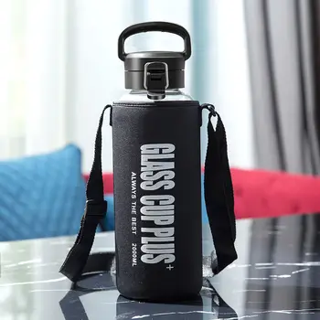 

Super Capacity Water Cup 2000ml Glass Creative Portable Portable Summer Cup Sports Fitness Trend Teacup Cute Water Bottle Kids
