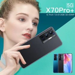 Original Brand New X70 Pro + Plus Snapdragon 810 5G Smart High-Definition Full-fit Water Drop Screen Mobile Phone 6.7 inches