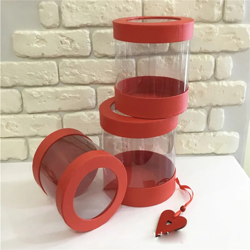 

PVC Wedding Gift Box New Year's Hug Bucket Gift Box Rose Box Valentine's Day Flower Shop Gift Party Box Wedding Christmas Decora