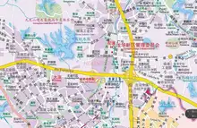 Carte de Shenzhen, rue, District de la ville de Shenzhen, carte de circulation, Guide de la route, traduction en chinois et en anglais