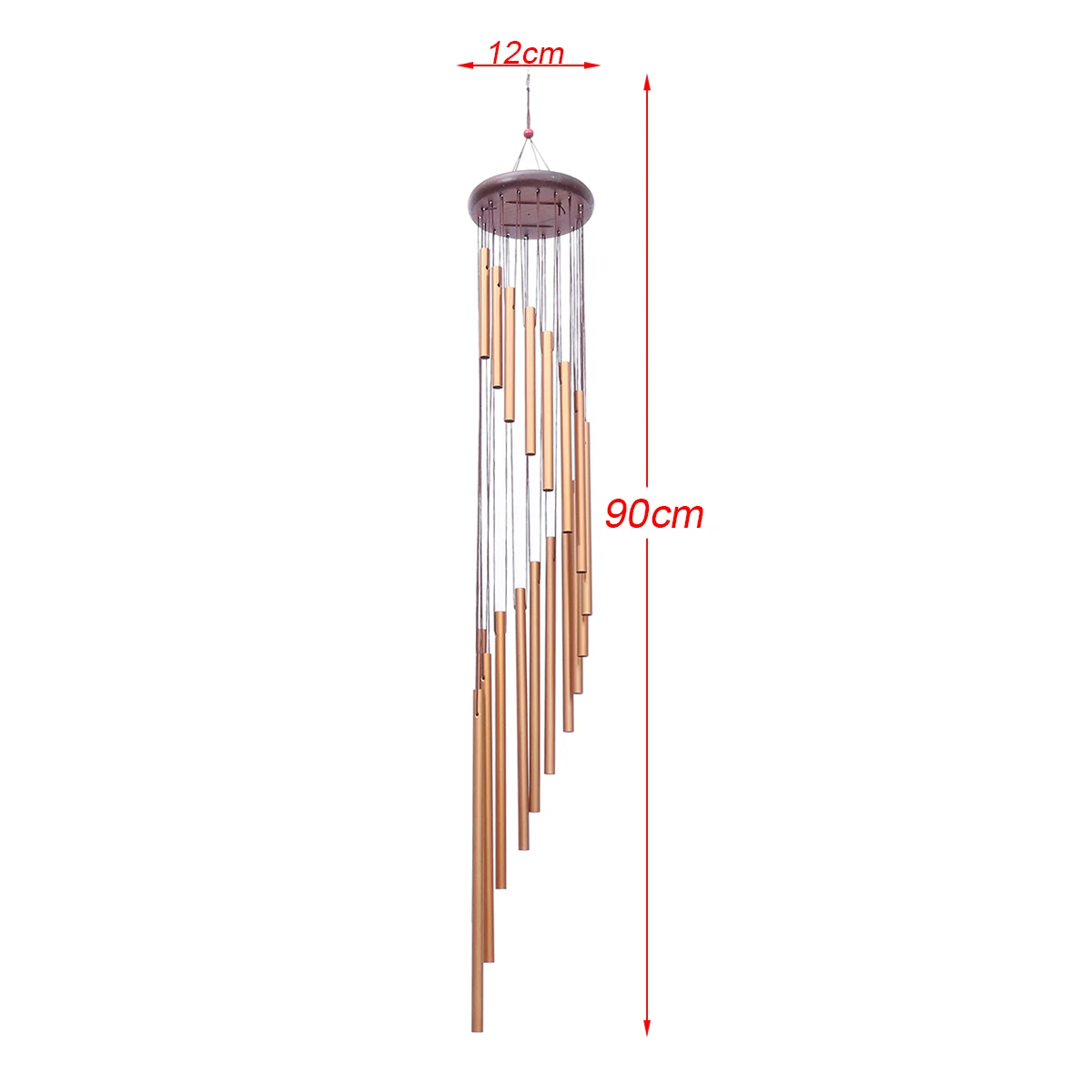 Mumusuki Carillones de Viento Aleación de Aluminio 18 Tubos Carillones de Viento Colgando Campana de Viento Inicio Decoración de jardín al Aire Libre Plata 