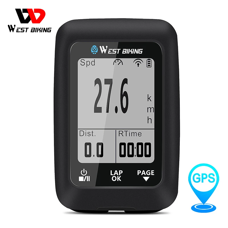 WEST BIKING GPS компьютер для велосипеда беспроводной Спидометр Водонепроницаемый