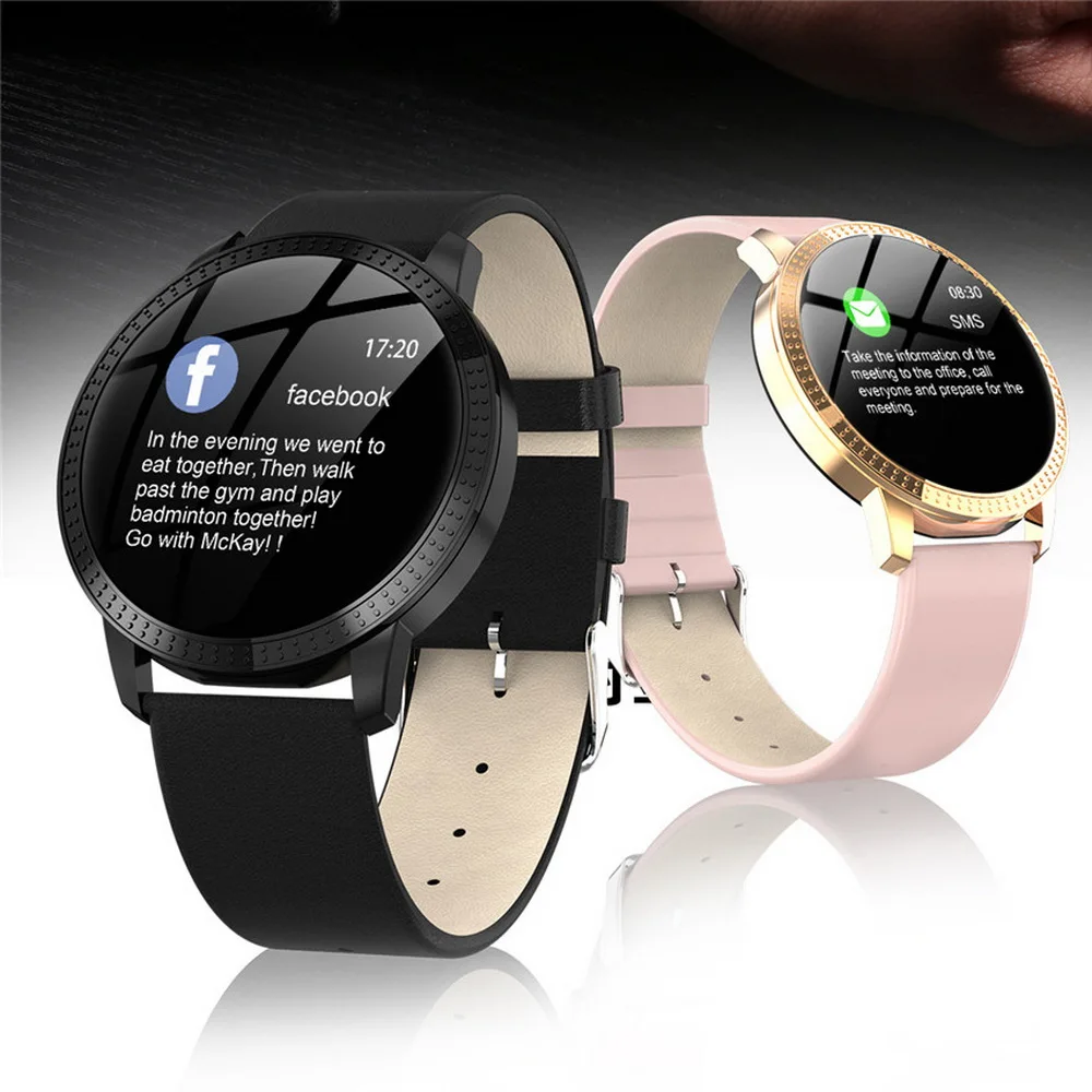 

CF18 Women Smart Watch Heart Rate Monitor Fitness Tracker Blood Pressure Metal Starp Multi Sport Men SmartWatch VS V11 Q8 P68