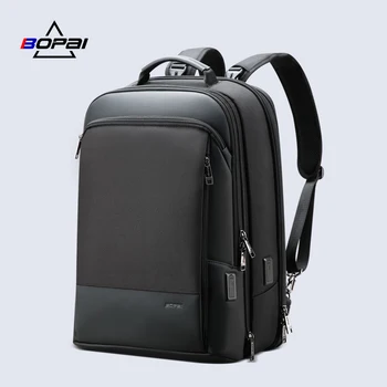 

BOPAI Functional Two-in-One Casual Backpack Anti-Theft USB Men Business Trip Back Packs Detachable Flip 15.6 Inch Laptop Bag