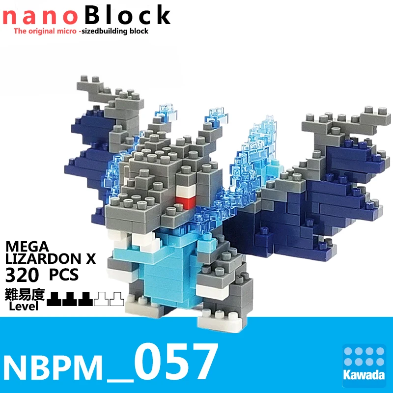 Nanoblock Покемон Пикачу NBPM_057 Мега лизардон X 200 шт. аниме мультфильм алмаз мини микро блок строительные блоки кирпичи игрушки