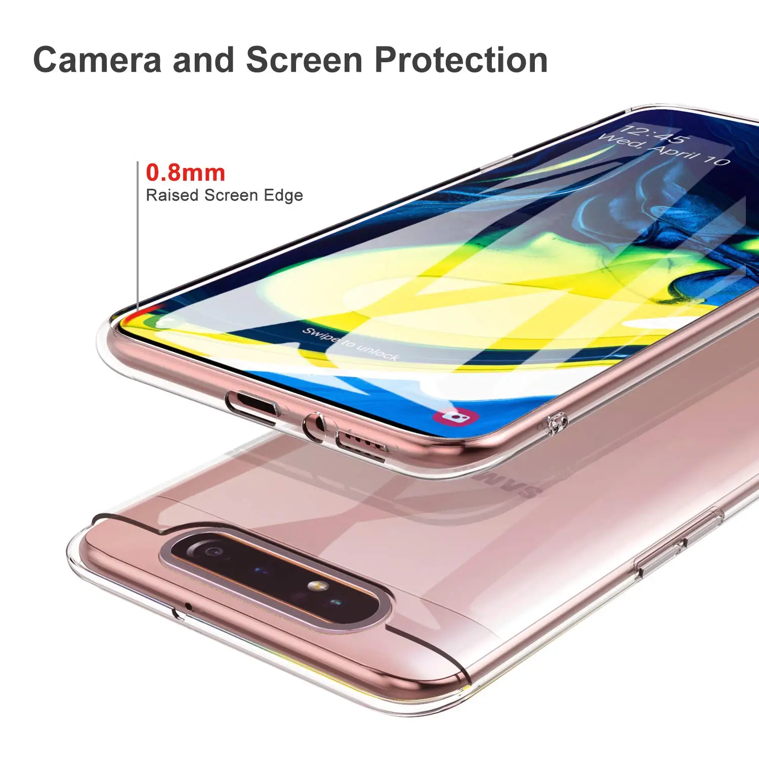 Transparent Silicone TPU Case for Samsung Galaxy A80 A90 5G