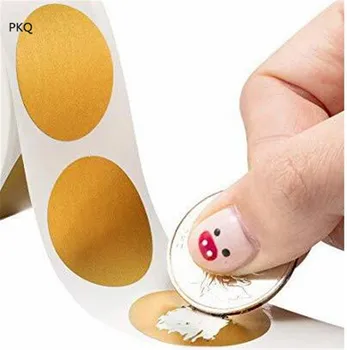 

900pcs 1Inch Round Silver/Gold Adhesive SCRATCH OFF Label STICKER DIY Manual Label Tape Hand made Scratched Stripe Card Film