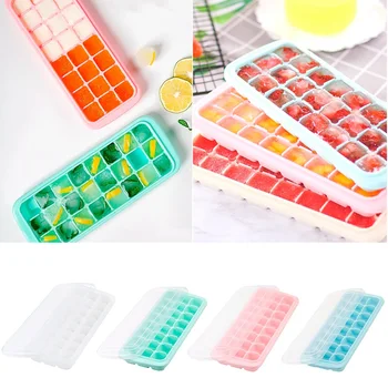 

24 Grids Silicone Ice Cube Tray Square Shape Ice Cube Maker Fruit Popsicle Mold Bar Kitchen Accessories Tool Forms Popsicle Mold