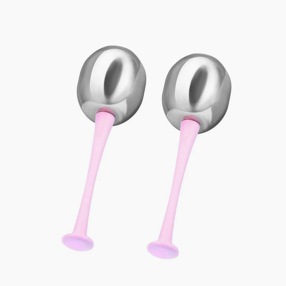 2PCS Ice Globes for Face Stainless Steel Cooling Cryo Sticks Facial Globes Ice Ball Skin Care Tool for Anti Aging Face Massage