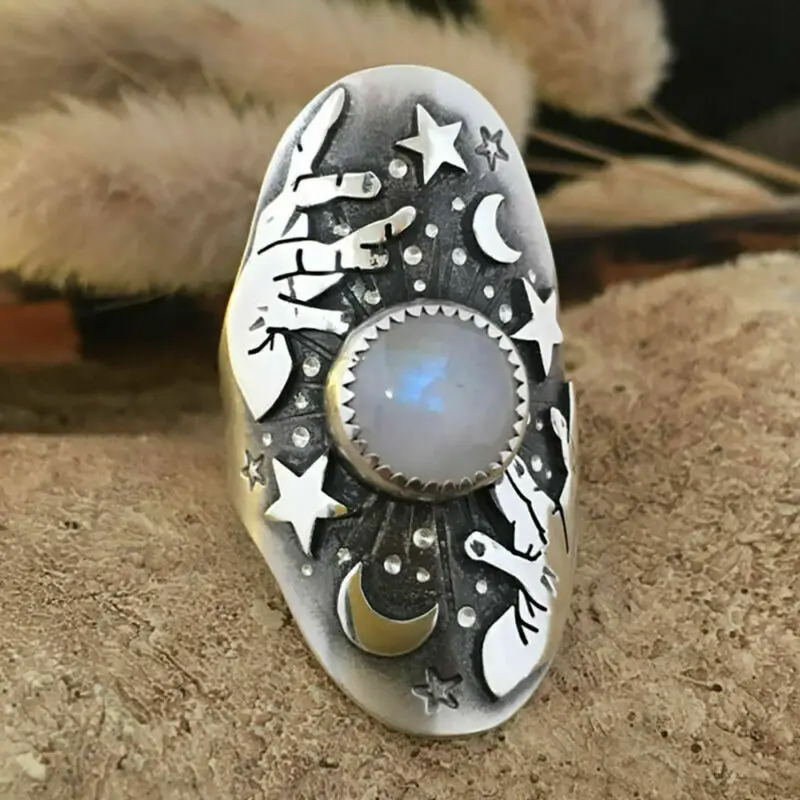 

Creative Star Skylight Pattern Party Ring for Women