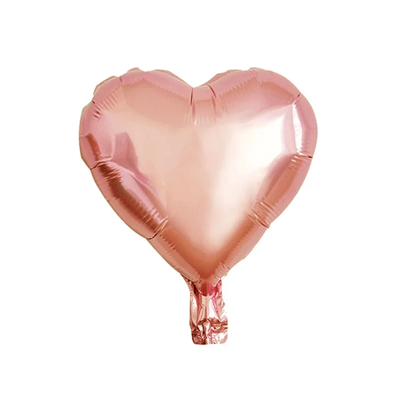 5 шт./упак. 18 inch розового золота в форме сердца Алюминий Фольга шар День рождения ко Дню Святого Валентина предложение для декора свадебного украшения - Цвет: Rose gold
