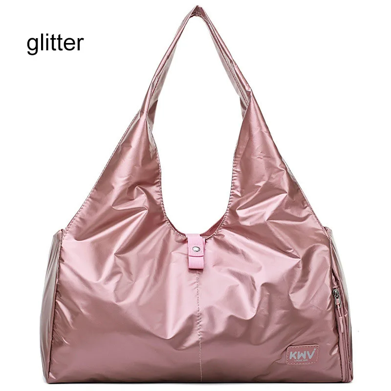 glitter pink Сумка для Ковриков Для Йоги Scione, сумки для тренажерного зала, сумки для фитнеса для женщин и мужчин, спортивная сумка для путешествий, нейлоновая сумка для занятий спортом на открытом воздухе Tas Sporttas XA441WA - Цвет: glitter pink