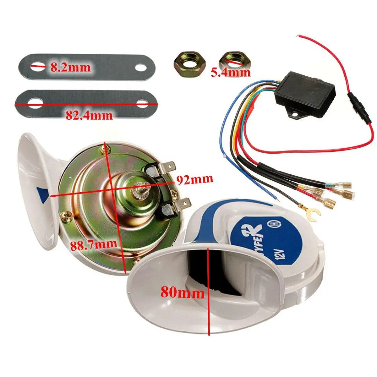 1 пара Авто Мото электрическая Сирена Громкий 12V 120DB цифровой 20 звуков автомобиля грузовика осушитель воздуха клаксон "улитка" охранной сигнализации Системы