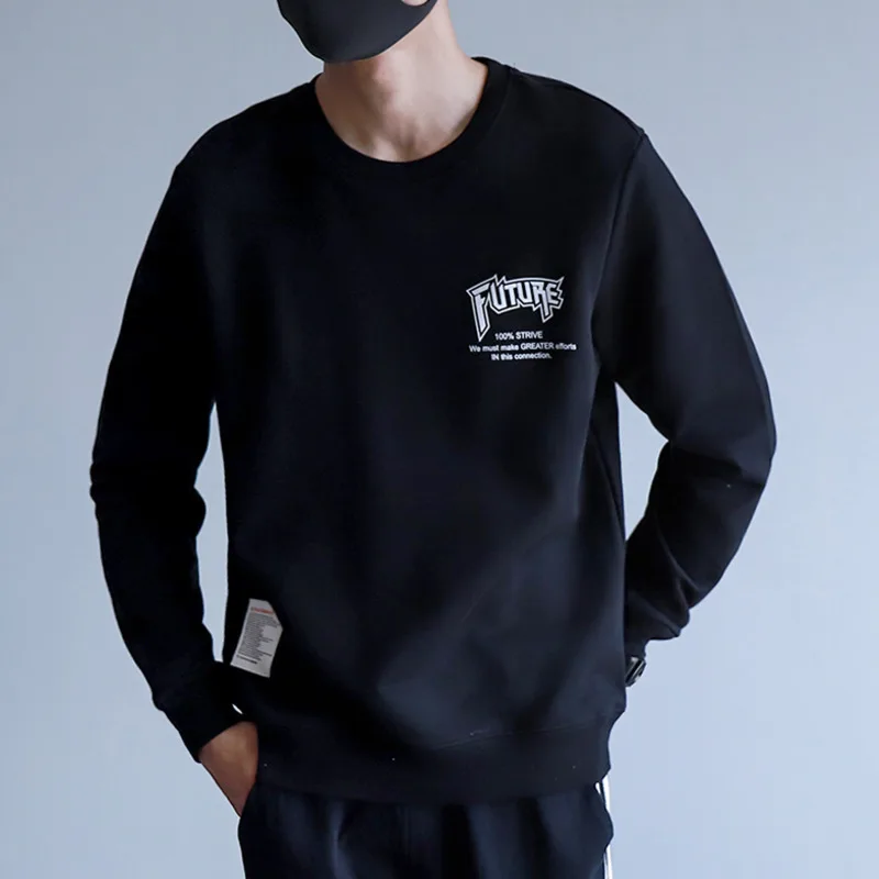 2019 Spring And Autumn New Casual Letter Printing Round Neck Long-sleeved Hoodies Loose Temperament Trend Cotton Harajuku 2019 Spring And Autumn New Casual Letter Printing Round Neck Long-sleeved Hoodies Loose Temperament Trend Cotton Harajuku