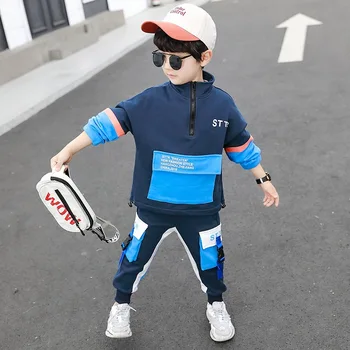 

Children's suit Western style boy spring new 2020 girls long sleeve sweater two-piece suit girls