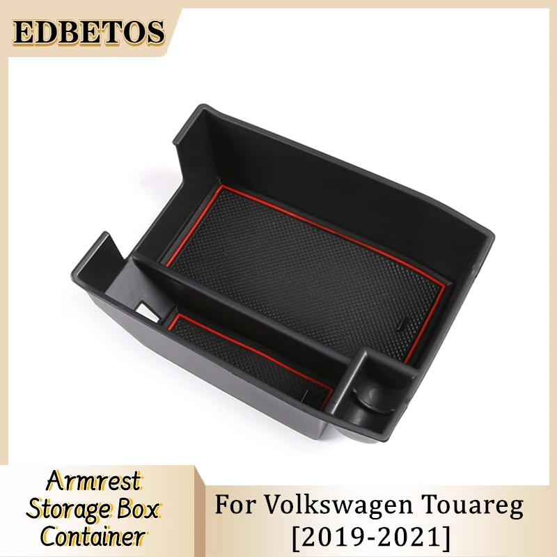 

Car Central Armrest Storage Box Secondary Storage Center Console Organizer For Volkswagen VW Touareg 3th 2019 2020 2021