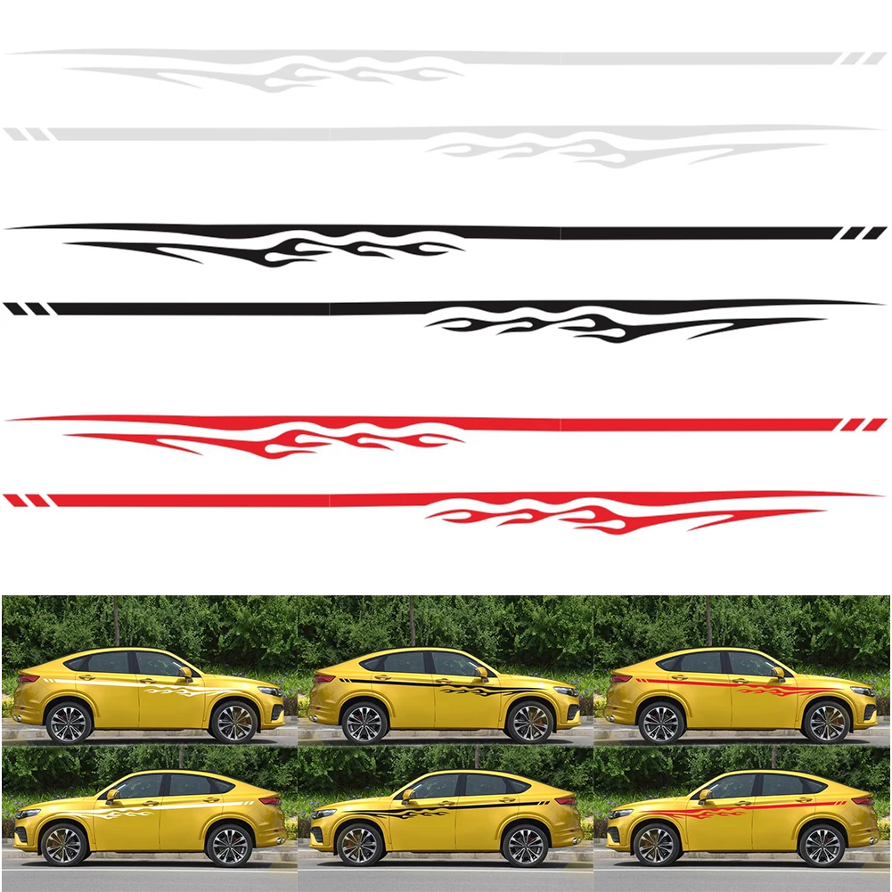 

2 pcs rearview mirror stripe sticker safety decals carbon fiber car Auto