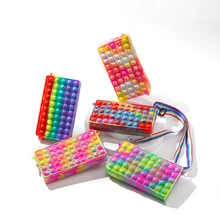 

1Pc Pen Bag Pop Sensory Silicone Multi-function Decompression Pencil Pouch New Pattern for Kids Office Organizer Gift Supplies