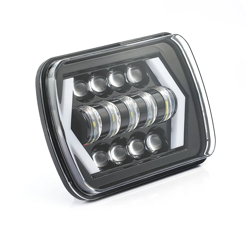 1 шт. светодиодные фары светодиодный фонарь для jeep Cherokee XJ фара jeep wrangler yj angel eyes DRL H4 светодиодный квадратные фары для 86-95 светодиодный свет фара светодиодная