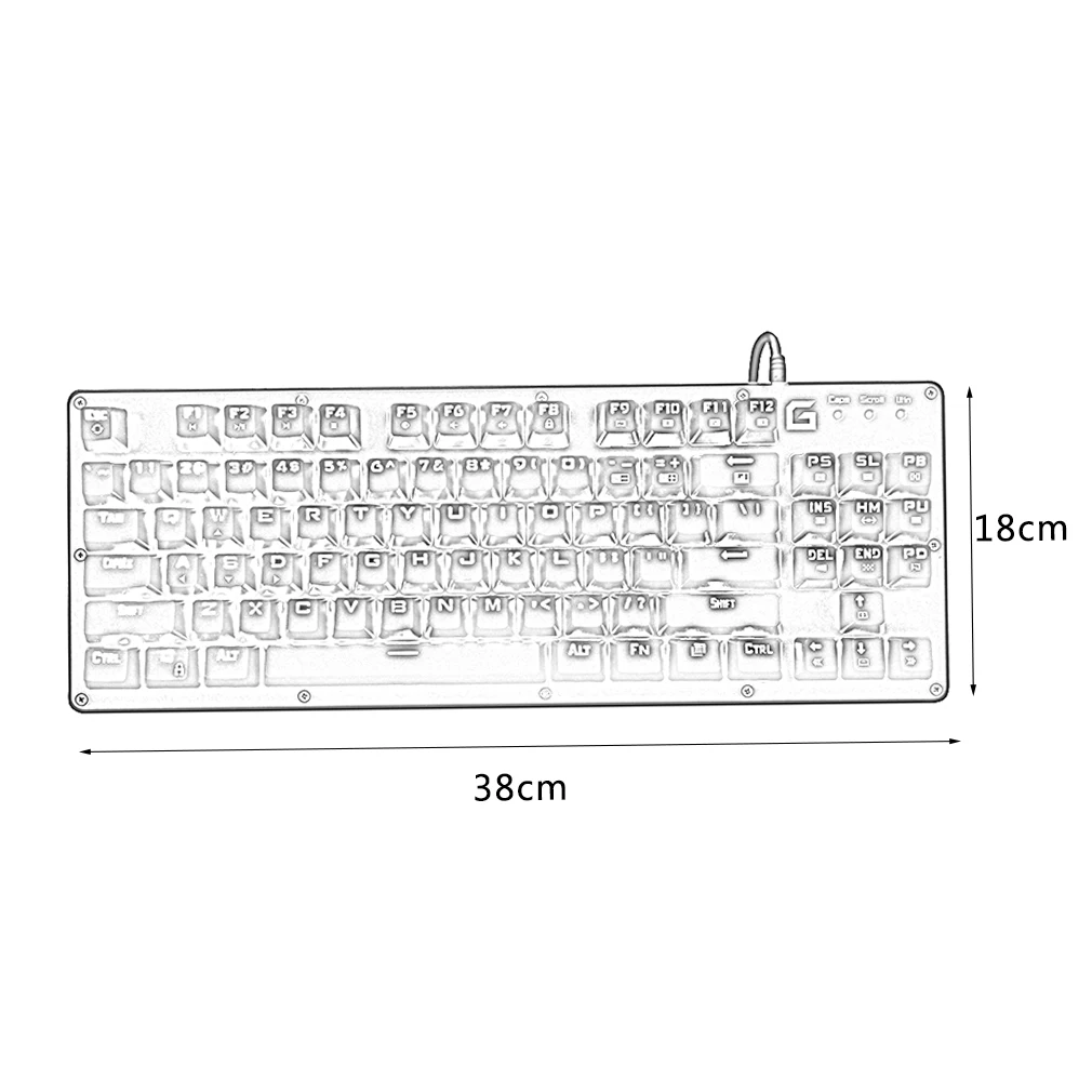 Новинка 87 версия профессиональная компьютерная игровая механическая клавиатура из алюминиевого сплава RGB два цвета
