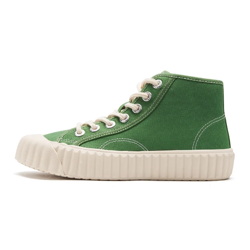 Зеленый Feiyue/высокие черные туфли на плоской подошве 8335 г. Парусиновые белые кроссовки Женская обувь на плоской подошве повседневная обувь модная Осенняя новая стильная Вулканизированная обувь - Цвет: Зеленый