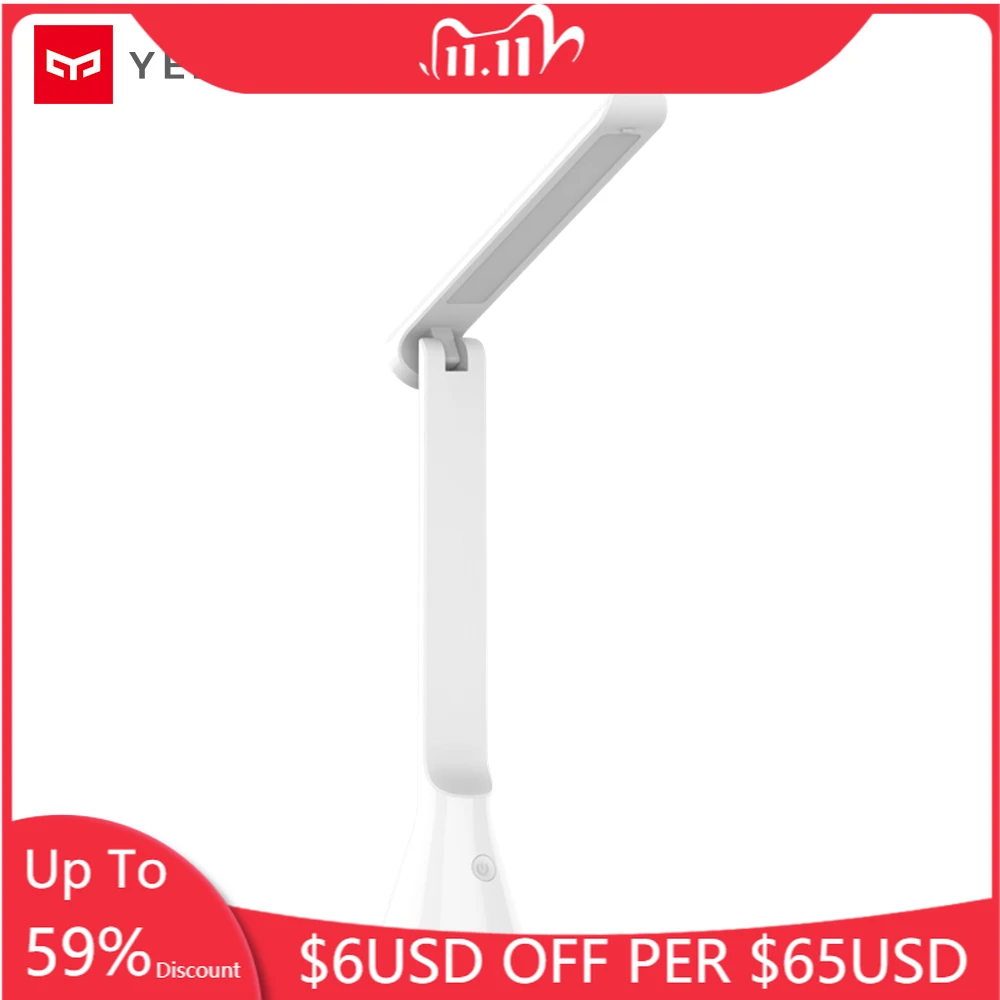 Оригинальная Складная маленькая настольная лампа Xiaomi Yeelight с USB зарядкой RA90