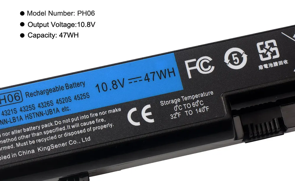 Kingsener Ph06 Bateria para hp Probook 4325s 4320s 4321s 420 425s 4520 4326s 4420s 4421s 4425s 4525s Hstnn-lb1a Cb1a 593572001 - Imagem 5